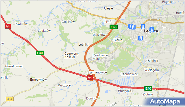 mapa Pawłowice Małe gmina Krotoszyce, Pawłowice Małe gmina Krotoszyce na mapie Targeo