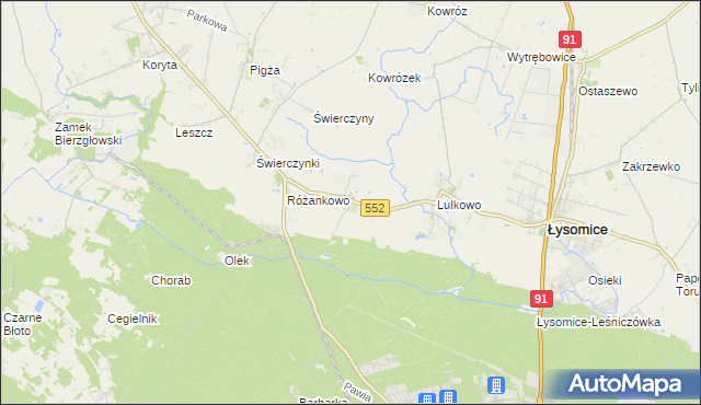 mapa Piwnice gmina Łysomice, Piwnice gmina Łysomice na mapie Targeo