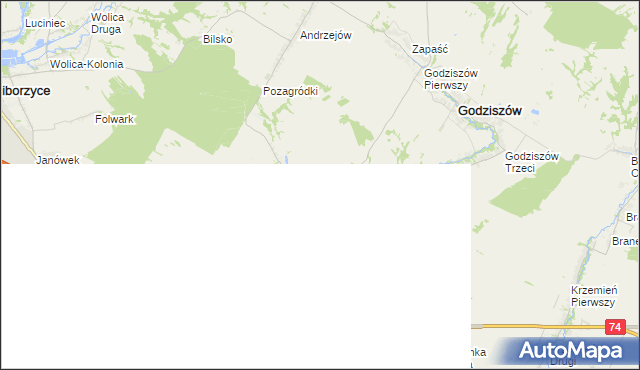 mapa Rataj Poduchowny, Rataj Poduchowny na mapie Targeo