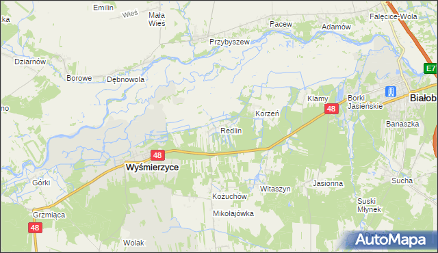 mapa Redlin, Redlin na mapie Targeo
