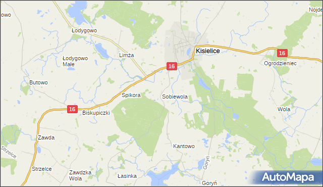 mapa Sobiewola, Sobiewola na mapie Targeo