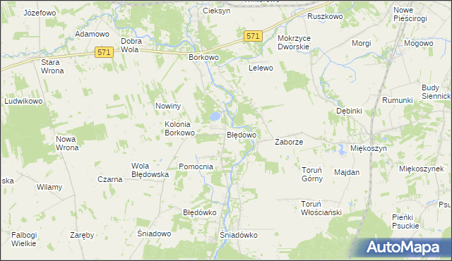 mapa Błędowo gmina Pomiechówek, Błędowo gmina Pomiechówek na mapie Targeo