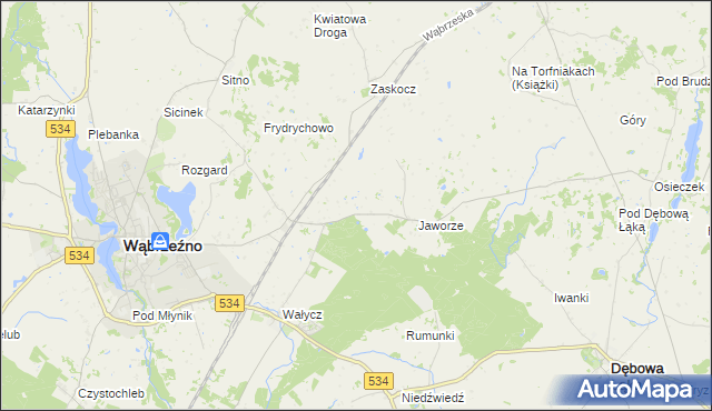 mapa Myśliwiec, Myśliwiec na mapie Targeo