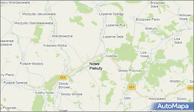 mapa Piekuty-Urbany, Piekuty-Urbany na mapie Targeo