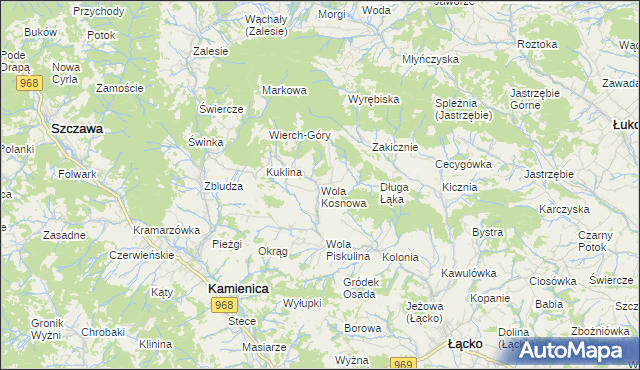 mapa Wola Kosnowa, Wola Kosnowa na mapie Targeo