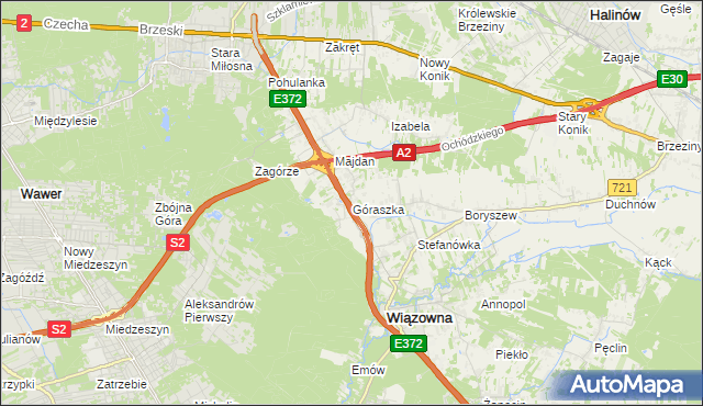 mapa Góraszka, Góraszka na mapie Targeo