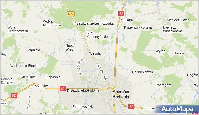 mapa Łubianki, Łubianki na mapie Targeo