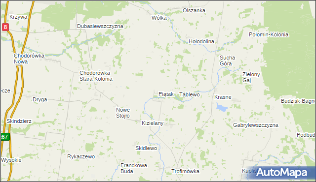 mapa Piątak, Piątak na mapie Targeo