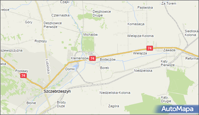 mapa Bodaczów, Bodaczów na mapie Targeo