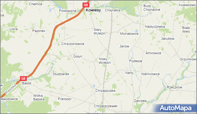 mapa Nowy Wylezin, Nowy Wylezin na mapie Targeo