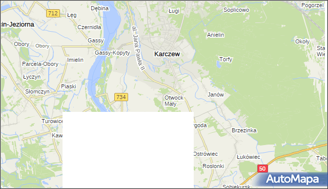 mapa Otwock Mały, Otwock Mały na mapie Targeo