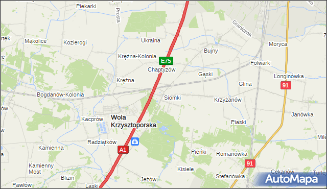 mapa Siomki, Siomki na mapie Targeo