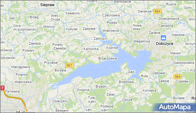 mapa Brzączowice, Brzączowice na mapie Targeo