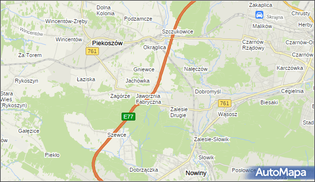 mapa Janów gmina Piekoszów, Janów gmina Piekoszów na mapie Targeo