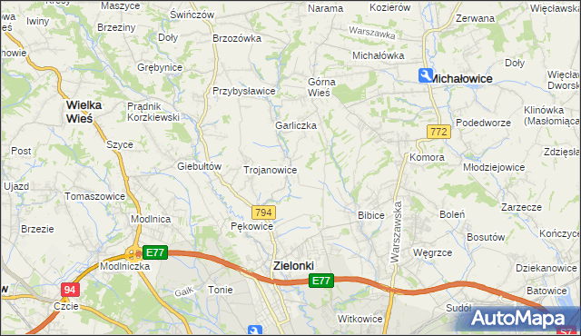 mapa Garlica Murowana, Garlica Murowana na mapie Targeo