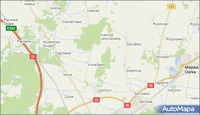 mapa Zwierzęcina, Zwierzęcina na mapie Targeo