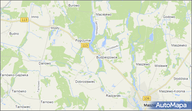 mapa Budzieszowce, Budzieszowce na mapie Targeo