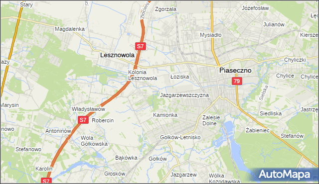 mapa Jazgarzewszczyzna, Jazgarzewszczyzna na mapie Targeo