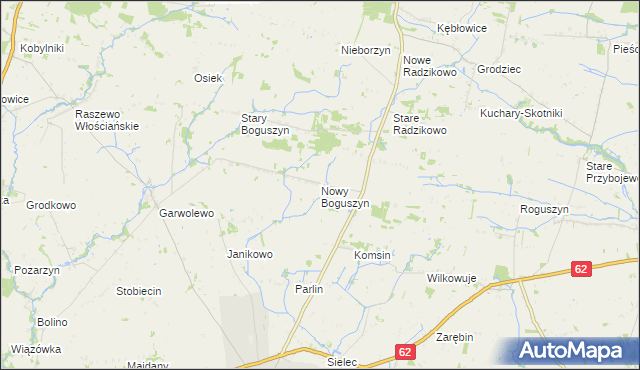 mapa Nowy Boguszyn, Nowy Boguszyn na mapie Targeo