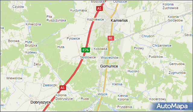 mapa Paciorkowizna, Paciorkowizna na mapie Targeo