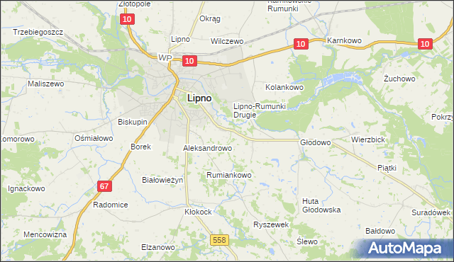 mapa Rumunki Podgłodowskie, Rumunki Podgłodowskie na mapie Targeo