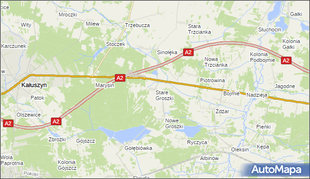 mapa Stare Groszki, Stare Groszki na mapie Targeo