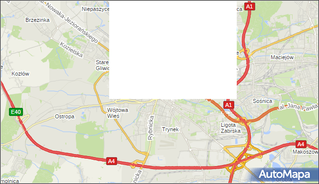 mapa Gliwic, Gliwice na mapie Targeo