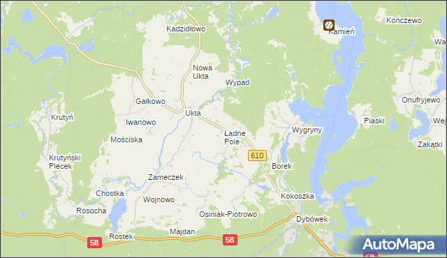 mapa Ładne Pole, Ładne Pole na mapie Targeo