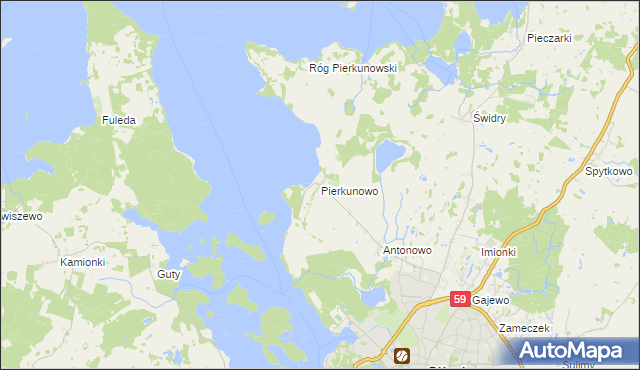 mapa Pierkunowo, Pierkunowo na mapie Targeo