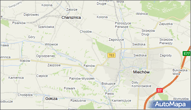 mapa Podmiejska Wola, Podmiejska Wola na mapie Targeo
