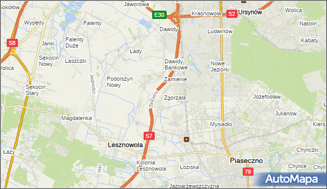 mapa Zgorzała, Zgorzała na mapie Targeo