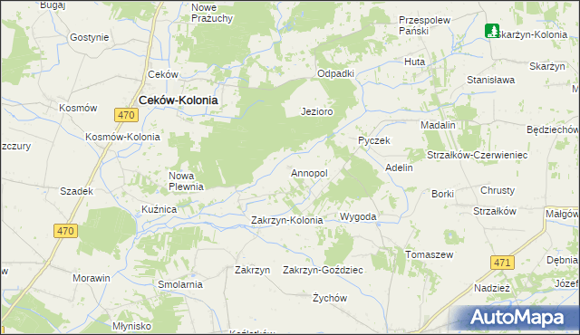 mapa Annopol gmina Lisków, Annopol gmina Lisków na mapie Targeo
