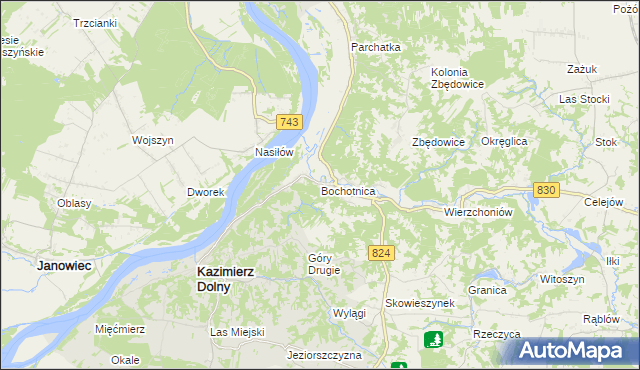 mapa Bochotnica, Bochotnica na mapie Targeo