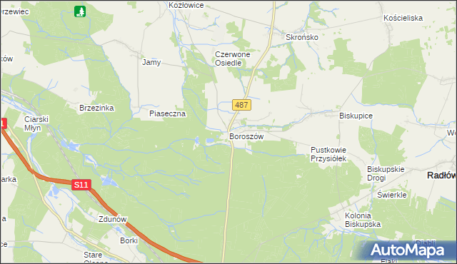 mapa Boroszów, Boroszów na mapie Targeo