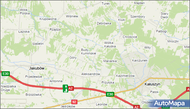 mapa Budy Przytockie, Budy Przytockie na mapie Targeo