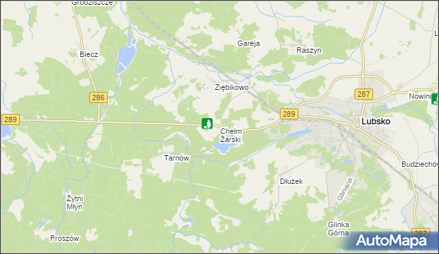 mapa Chełm Żarski, Chełm Żarski na mapie Targeo