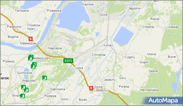 mapa Chmielów gmina Nowa Dęba, Chmielów gmina Nowa Dęba na mapie Targeo