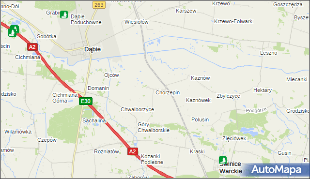 mapa Chorzepin, Chorzepin na mapie Targeo