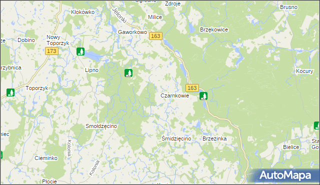 mapa Czarnkowie, Czarnkowie na mapie Targeo