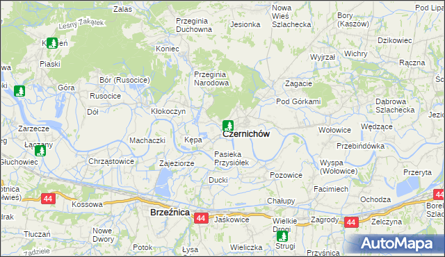 mapa Czernichów powiat krakowski, Czernichów powiat krakowski na mapie Targeo