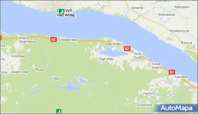 mapa Dąb Mały, Dąb Mały na mapie Targeo