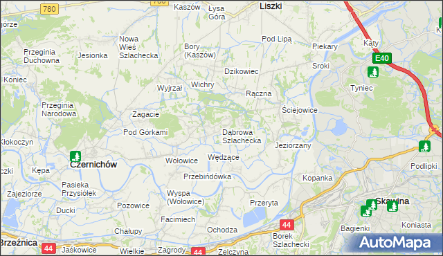 mapa Dąbrowa Szlachecka, Dąbrowa Szlachecka na mapie Targeo