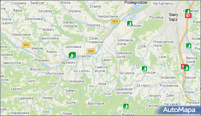 mapa Gaboń, Gaboń na mapie Targeo