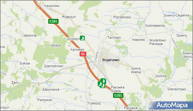 mapa Gołaszyn gmina Bojanowo, Gołaszyn gmina Bojanowo na mapie Targeo