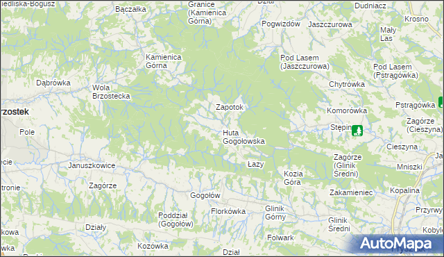mapa Huta Gogołowska, Huta Gogołowska na mapie Targeo
