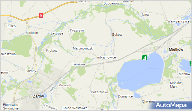 mapa Imbramowice gmina Żarów, Imbramowice gmina Żarów na mapie Targeo