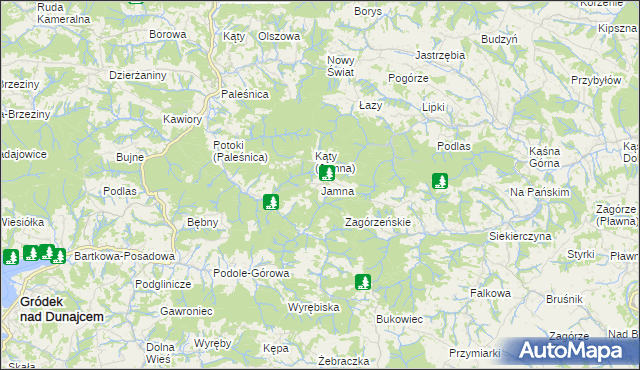 mapa Jamna, Jamna na mapie Targeo