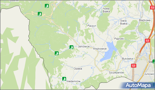 mapa Jarkowice, Jarkowice na mapie Targeo