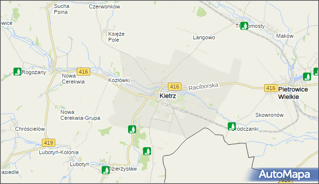 mapa Kietrz, Kietrz na mapie Targeo