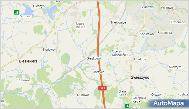 mapa Kłokęcin, Kłokęcin na mapie Targeo